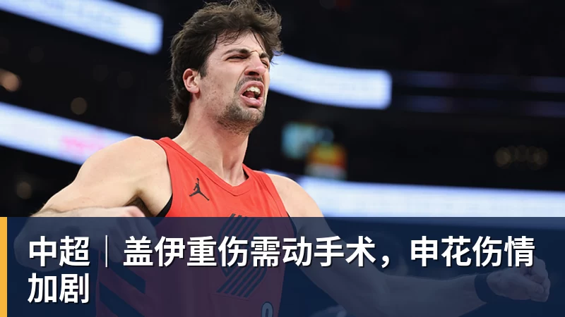 中超｜盖伊重伤需动手术，申花伤情加剧