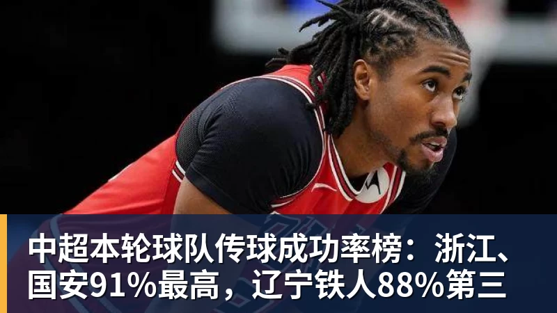 必发中超本轮球队传球成功率榜：浙江、国安91%最高，辽宁铁人88%第三